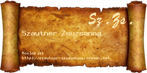 Szautner Zsuzsanna névjegykártya