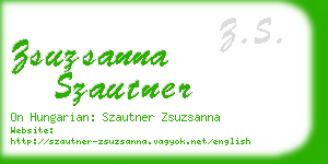 zsuzsanna szautner business card